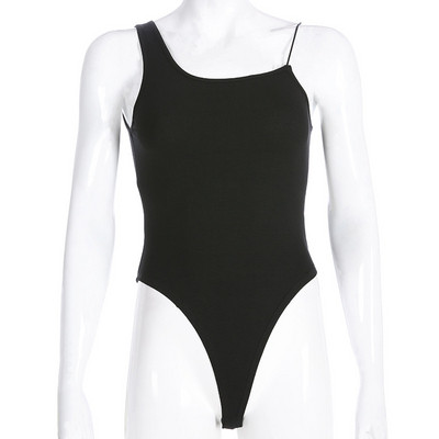 Fekete női body vékony pánttal