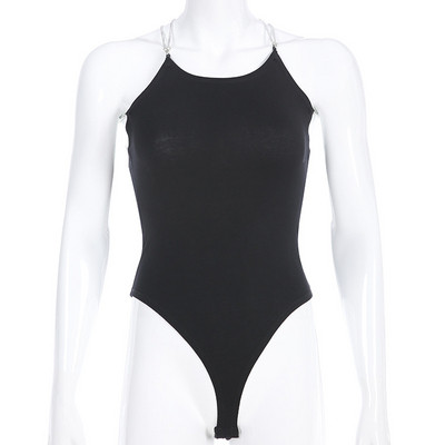 Corp de dama modern cu bretele subtiri metalice