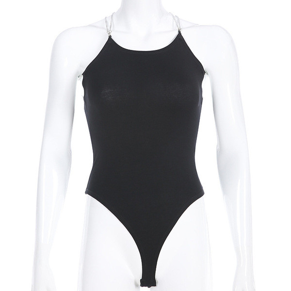 Corp de dama modern cu bretele subtiri metalice