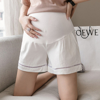 Къси модерни панталони за бременни жени с регулираща се талия