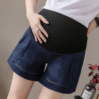 Къси модерни панталони за бременни жени с регулираща се талия