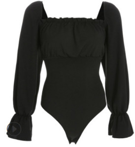 Stílusos női test, hátul nyakkendővel