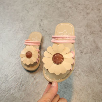 Ежедневни детски чехли с 3D цвете 
