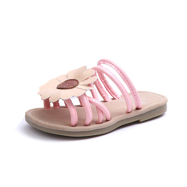 Alkalmi gyerekpapucs 3D virággal