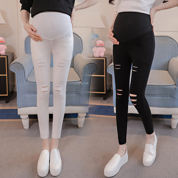 Ελαστικό παντελόνι για έγκυες γυναίκες με σκισμένα μοτίβα