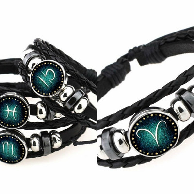 Men`s current bracelet with zodiac signs