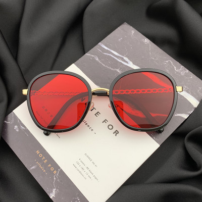 Stílusos női napszemüveg kerek formában, vékony kerettel