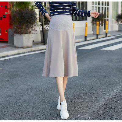 Vidutinio ilgio laisvalaikio sijono modelis nėščioms moterims