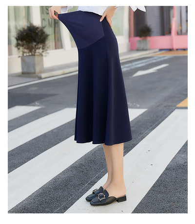 Vidutinio ilgio laisvalaikio sijono modelis nėščioms moterims