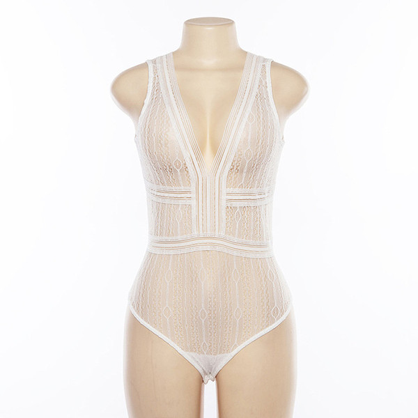 Γυναικείο μοντέρνο κορμάκι με βαθύ ντεκολτέ