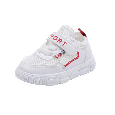 Παιδικά αθλητικά πάνινα παπούτσια με πλέγμα και λουράκια velcro