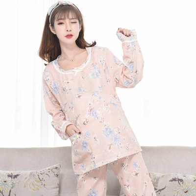 Πιτζάμες  για εγκύους με λουλουδάτο μοτίβο