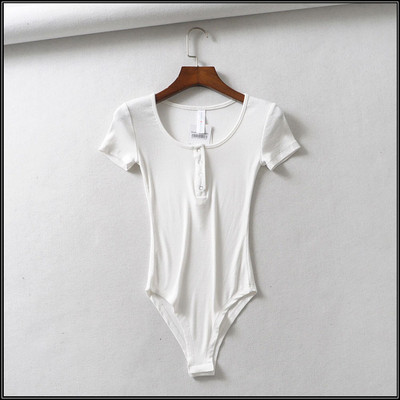 Modern női body rövid ujjal és gombokkal