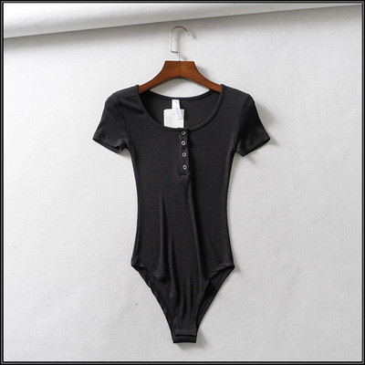 Modern női body rövid ujjal és gombokkal