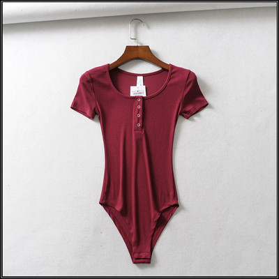 Modern női body rövid ujjal és gombokkal