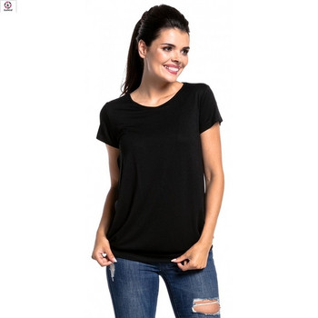 Casual μπλουζάκι για έγκυες γυναίκες με κοντά μανίκια και οβάλ λαιμόκοψη