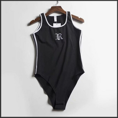 Γυναικείο καθημερινό κορμάκι με στρογγυλή λαιμόκοψη και επιγραφή