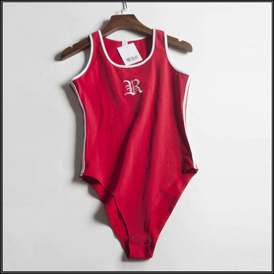 Γυναικείο καθημερινό κορμάκι με στρογγυλή λαιμόκοψη και επιγραφή