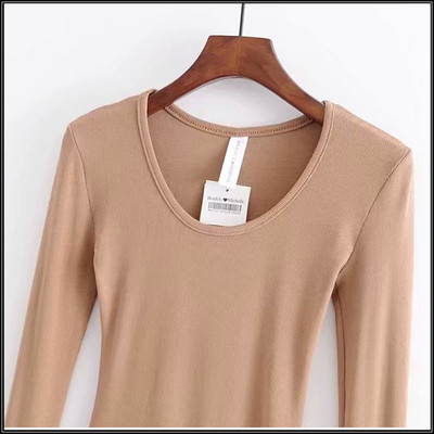 Γυναικείο κορμάκι με μακριά μανίκια και στρογγυλή λαιμόκοψη