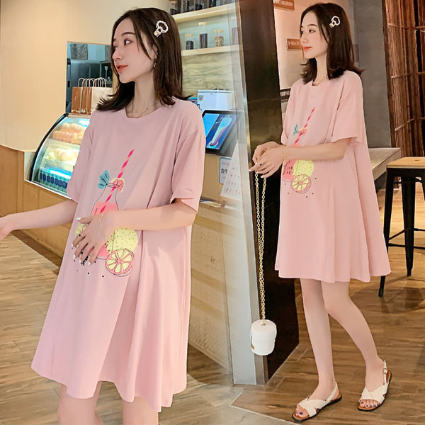 Terhes nőknek szánt széles póló színes rátéttel