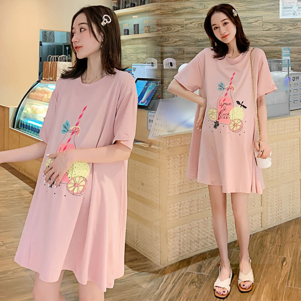 Terhes nőknek szánt széles póló színes rátéttel