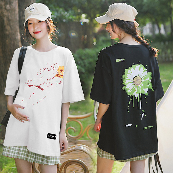 Καθημερινό μπλουζάκι για έγκυες γυναίκες με απλικέ