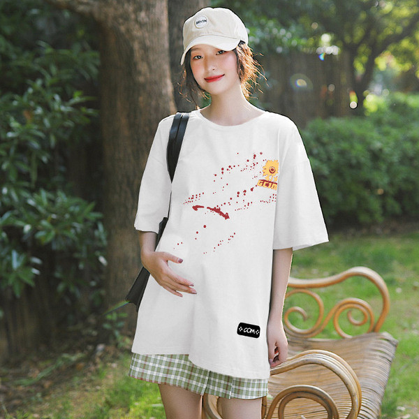 Καθημερινό μπλουζάκι για έγκυες γυναίκες με απλικέ