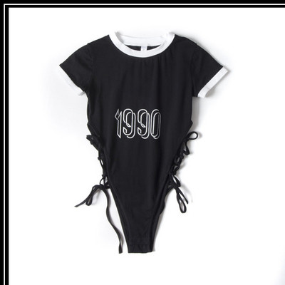 Női body megkötős és rövid ujjú