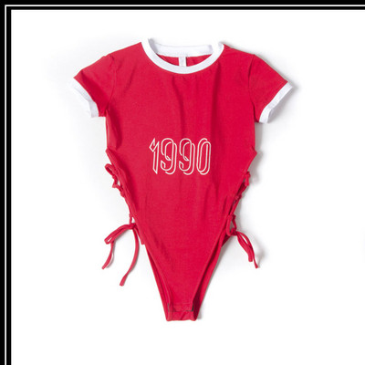 Női body megkötős és rövid ujjú