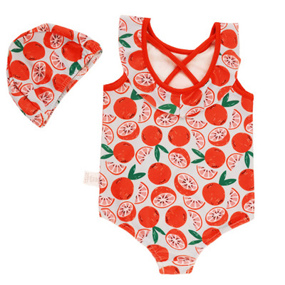 Παιδικό ολόσωμο μαγιό για κορίτσια με φαρδύ λουράκι