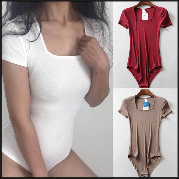 Dnevni ženski bodi kratkih rukava i okruglog izreza