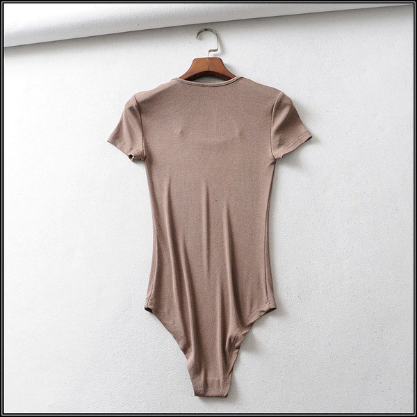 Dnevni ženski bodi kratkih rukava i okruglog izreza