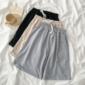 Vabaaja püksid lipsu ja elastse vöökohaga