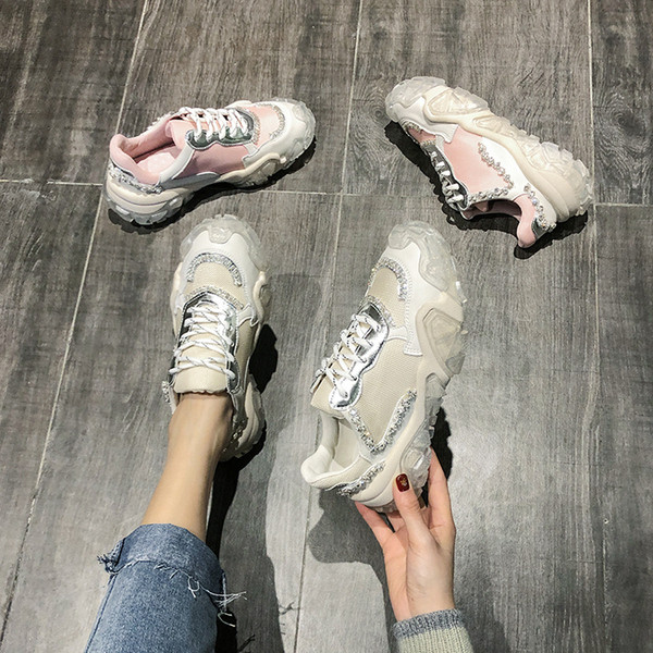 Uus mudel silikoontalla ja kivikestega naiste tossud