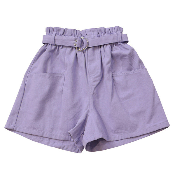 Női rövidnadrág övvel és elasztikus derékkal