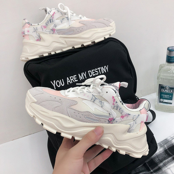 Női alkalmi velúr tornacipő 5 cm-es talppal