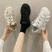 Eko bőrből készült alkalmi női tornacipő fűzővel