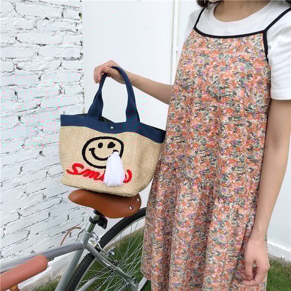 Γυναικεία τσάντα παραλίας με κέντημα