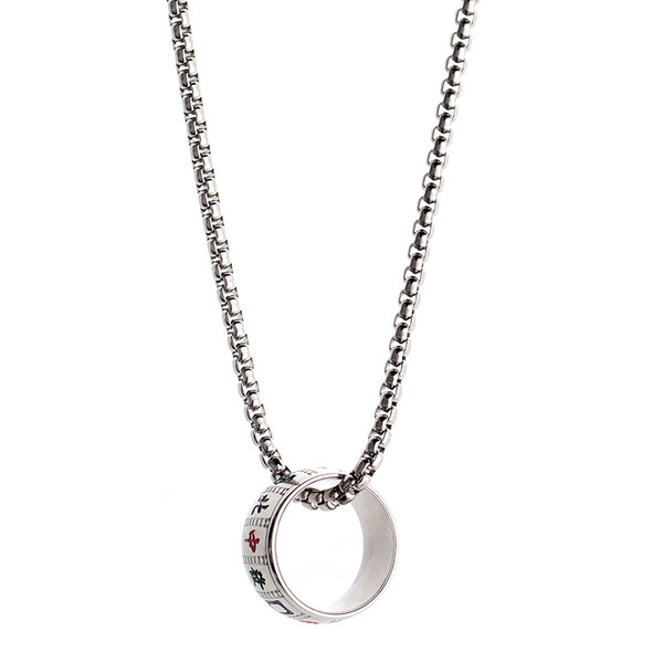 Napi férfi lánc fém díszítéssel