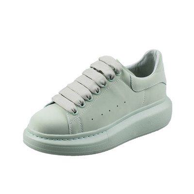 Casual γυναικεία αθλητικά παπούτσια από οικολογικό δέρμα με επίπεδη σόλα και κορδόνια