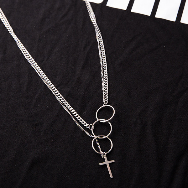 Moderna ženska duga metalna ogrlica