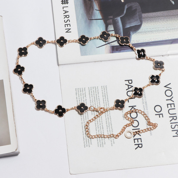 Jelenlegi fém öv típusú lánc virágokkal