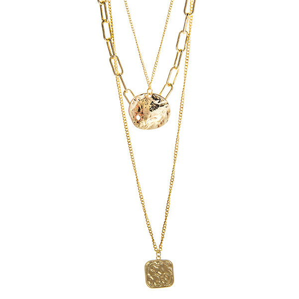 Elegantna ženska ogrlica s metalnim privjescima