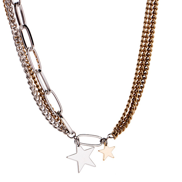 Modern női nyaklánc fém medállal