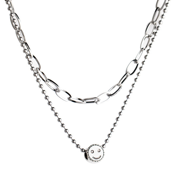 Γυναικείο κολιέ καθημερινό με μεταλλικά μενταγιόν