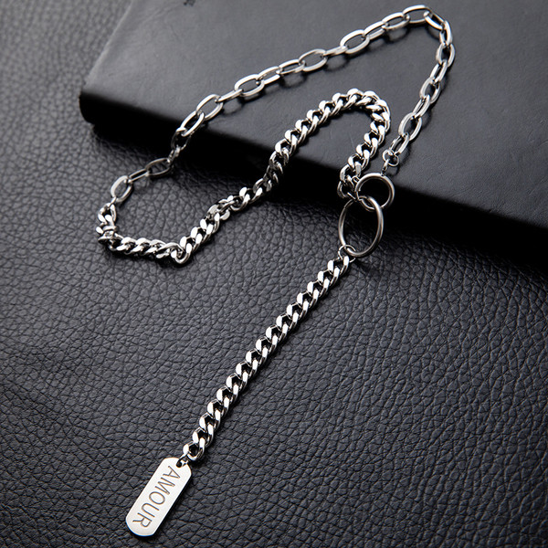 Ανδρική καθημερινή μεταλλική αλυσίδα με μενταγιόν