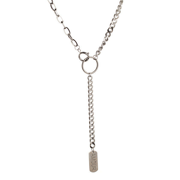 Ανδρική καθημερινή μεταλλική αλυσίδα με μενταγιόν