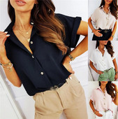 Modern női ing gombokkal és rövid ujjú több színben