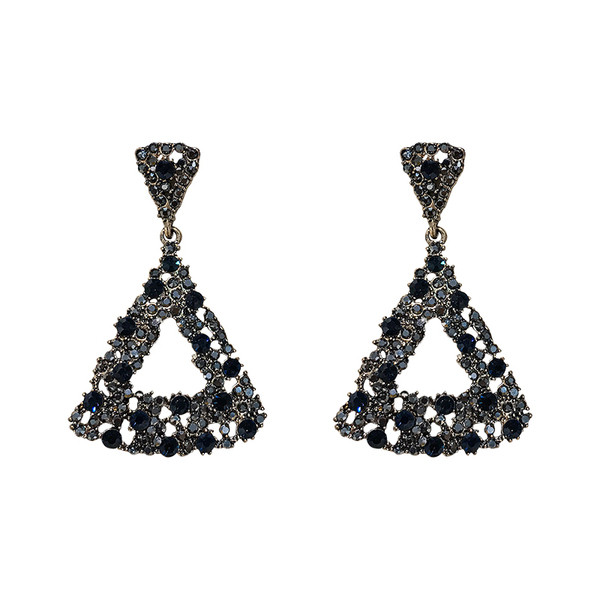 Háromszög alakú női fülbevaló kövekkel