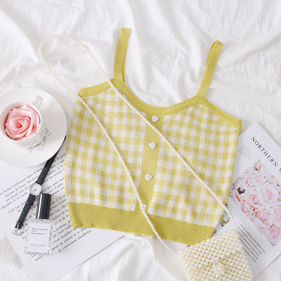 Novi model ženske majice bez rukava na tanke naramenice - kratki model